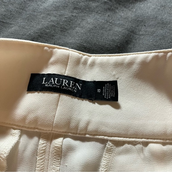 Ralph Lauren Cream Knee-length Wrap Skirt with Tie Front and Pleats - Picture 2 of 10